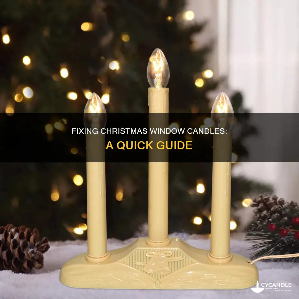 how to fix christmas window candles