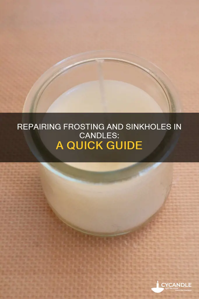 how to fix frosting and sinkholes in candles