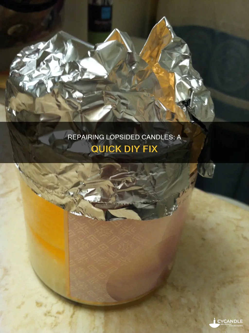 how to fix lopsided candle