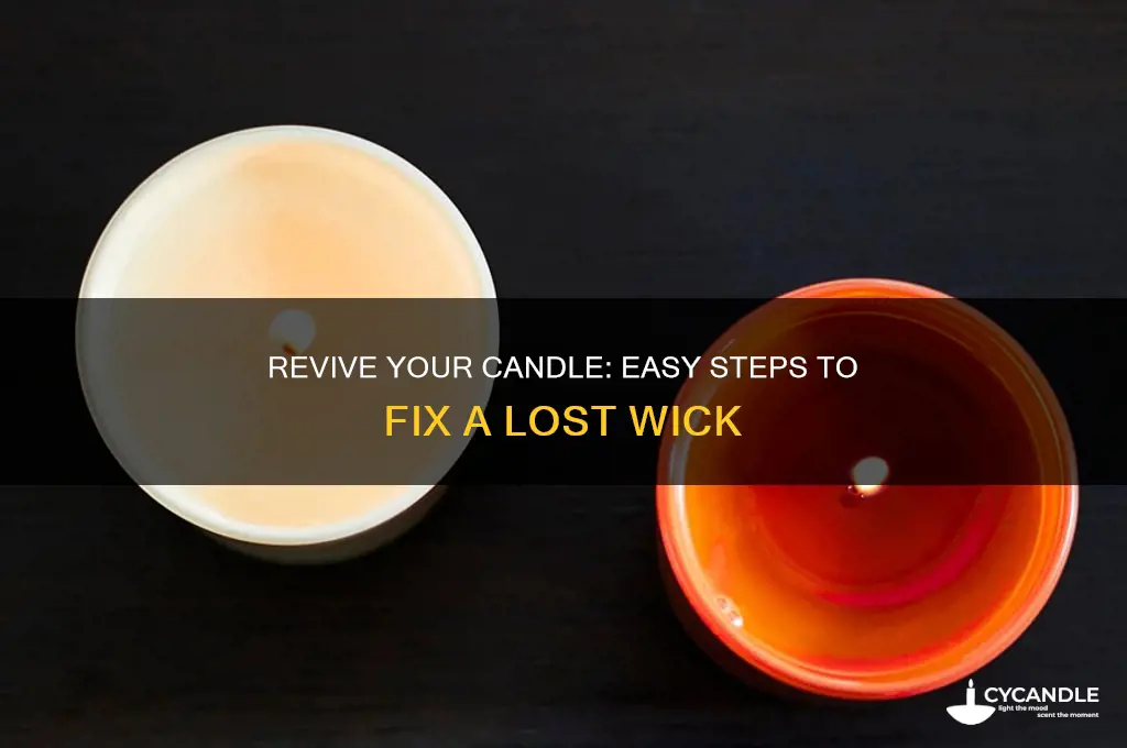 how to fix lost wick in candle