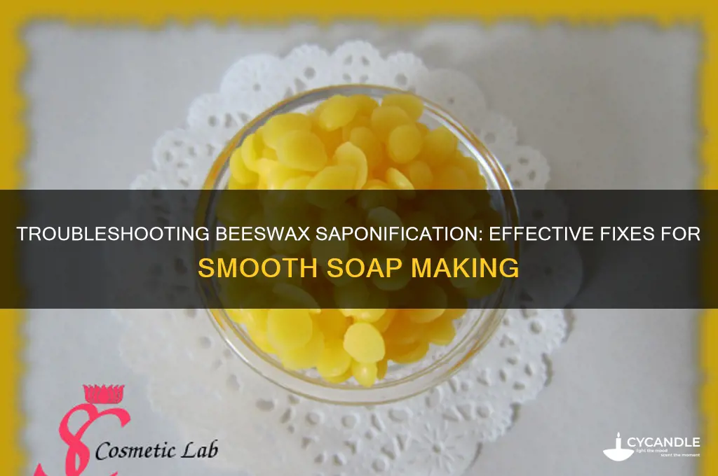 how to fix saponification in beeswax