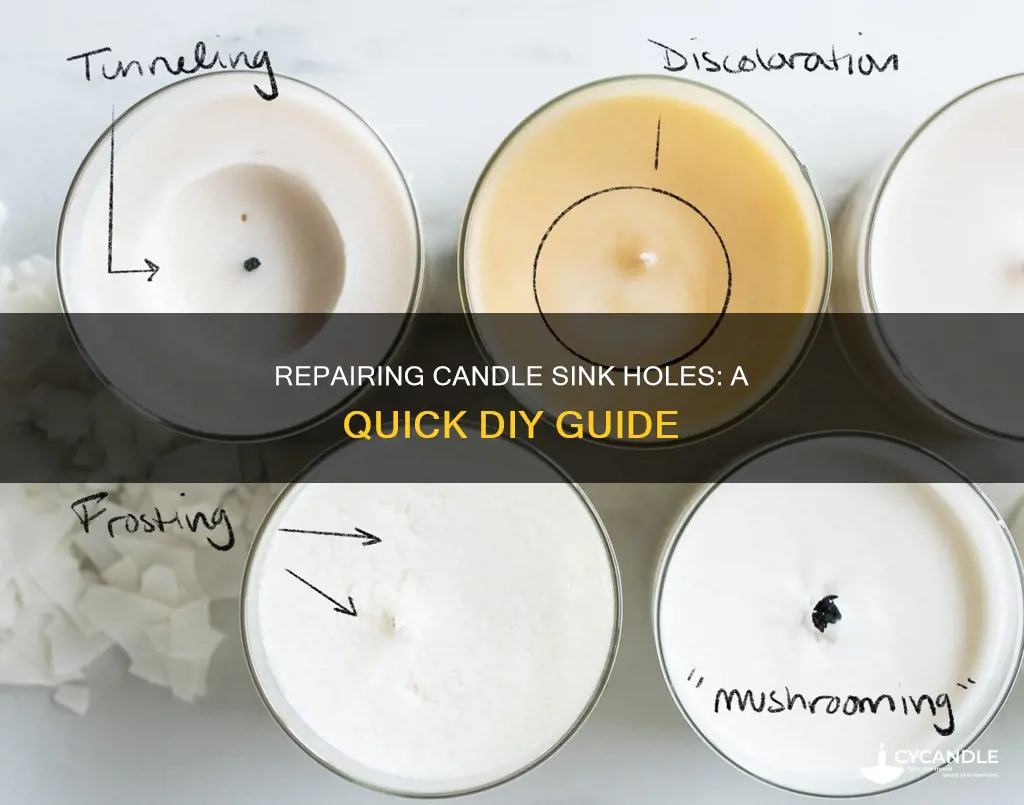 how to fix sink holes in candles