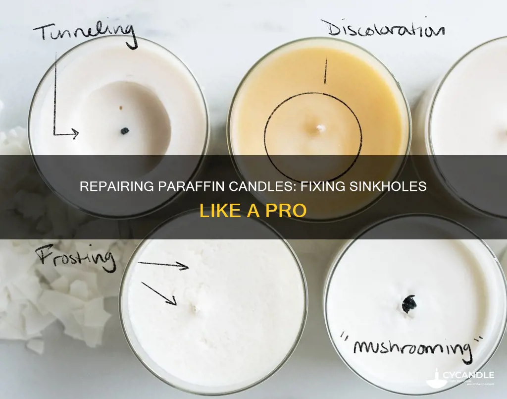 how to fix sinkholes in paraffin candles