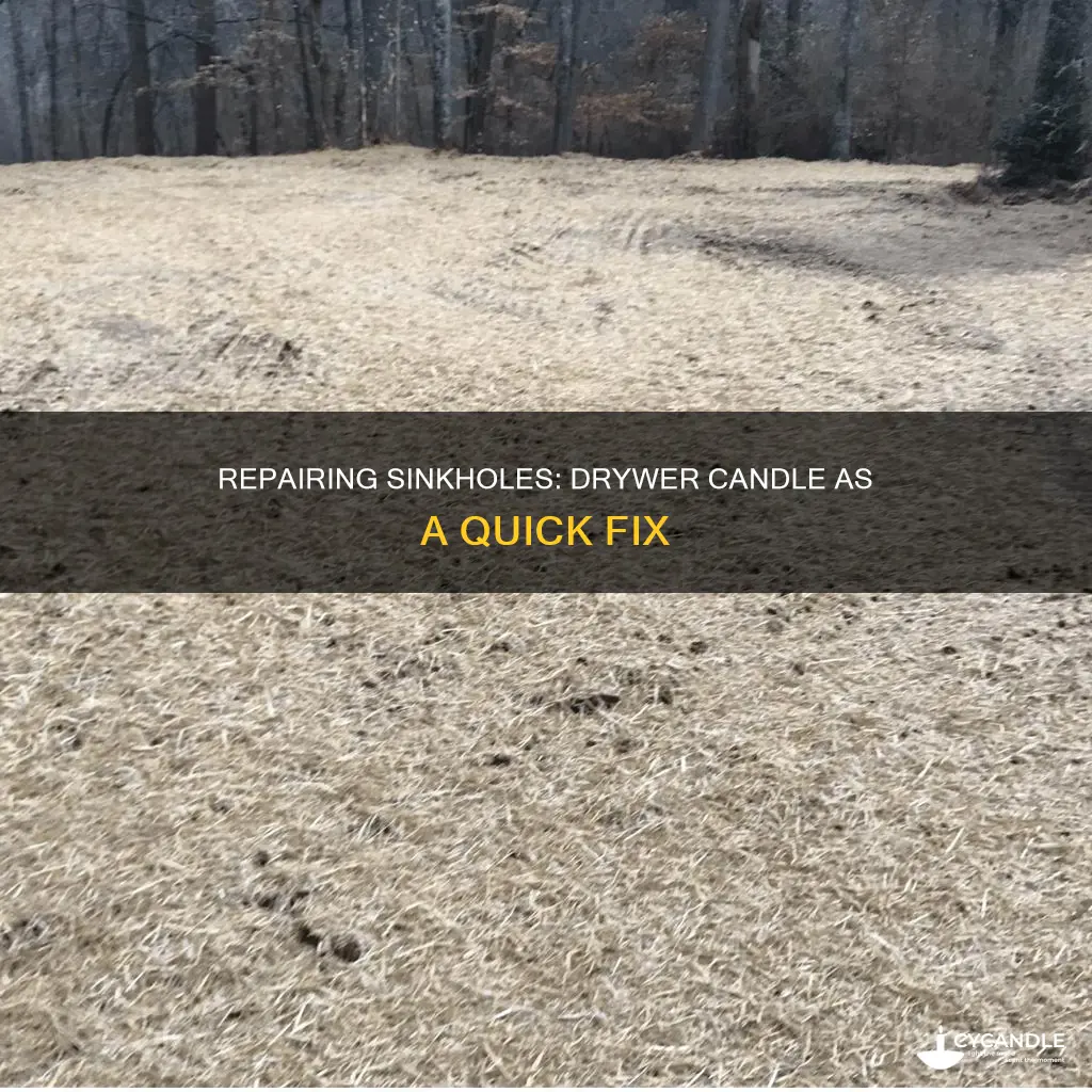 how to fix sinkholes with a drywer candle