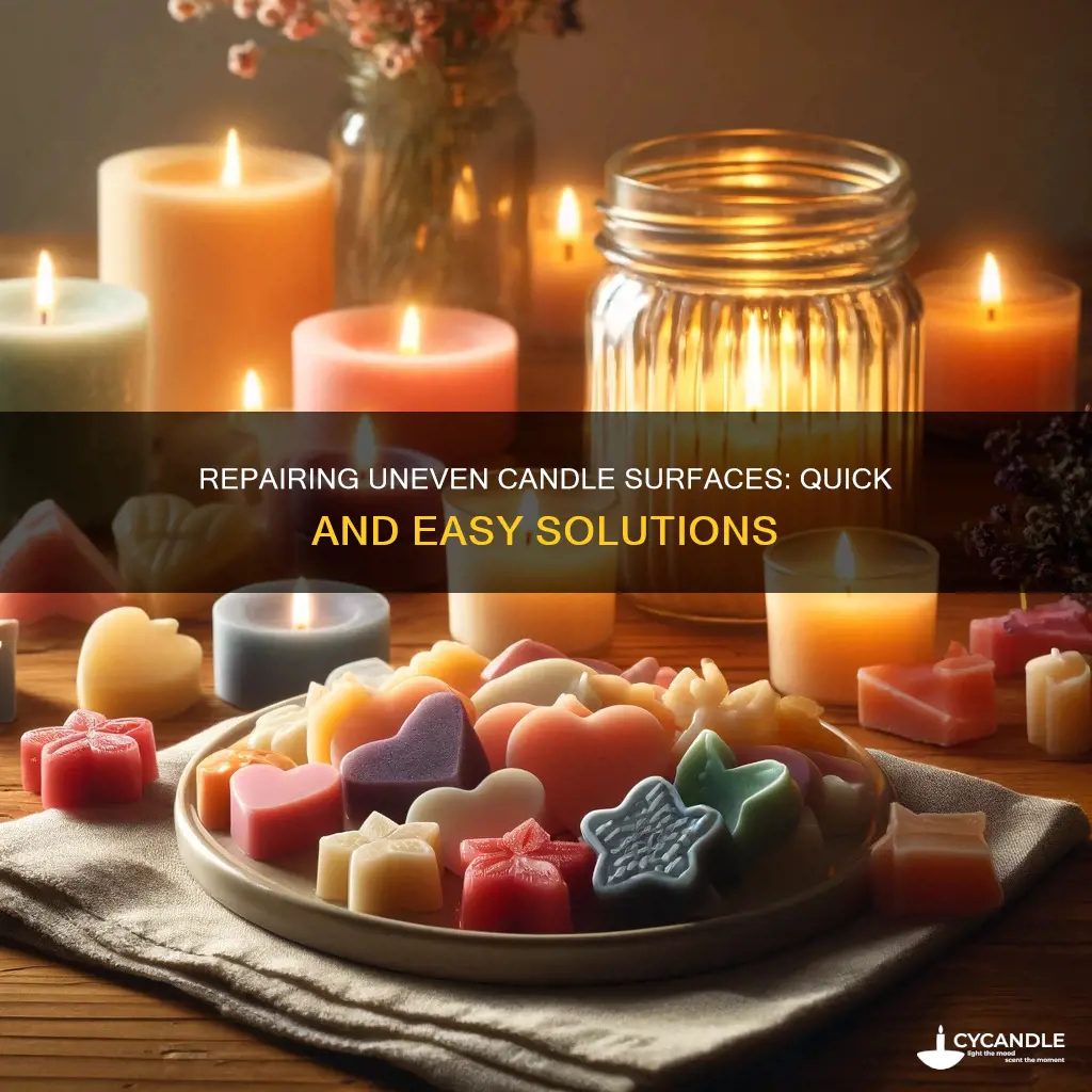 how to fix uneven candle surface
