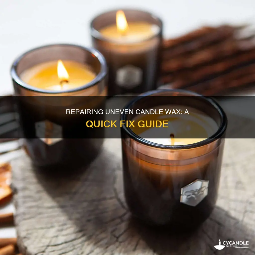 how to fix uneven melted candle