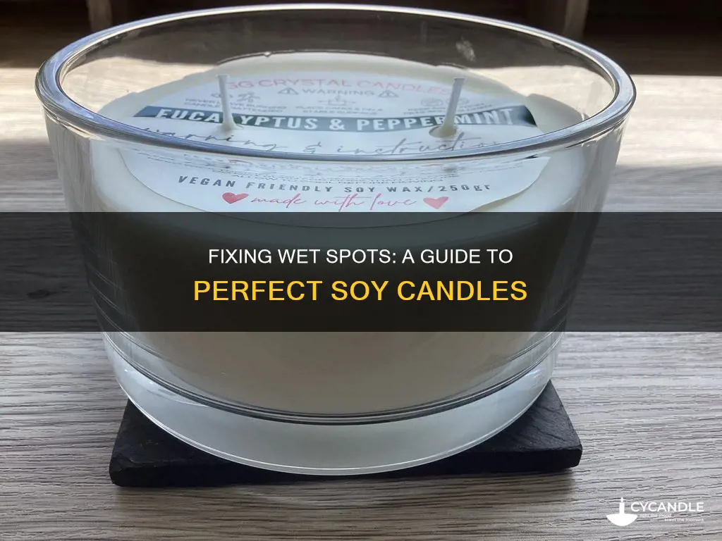 how to fix wet spots in soy candles