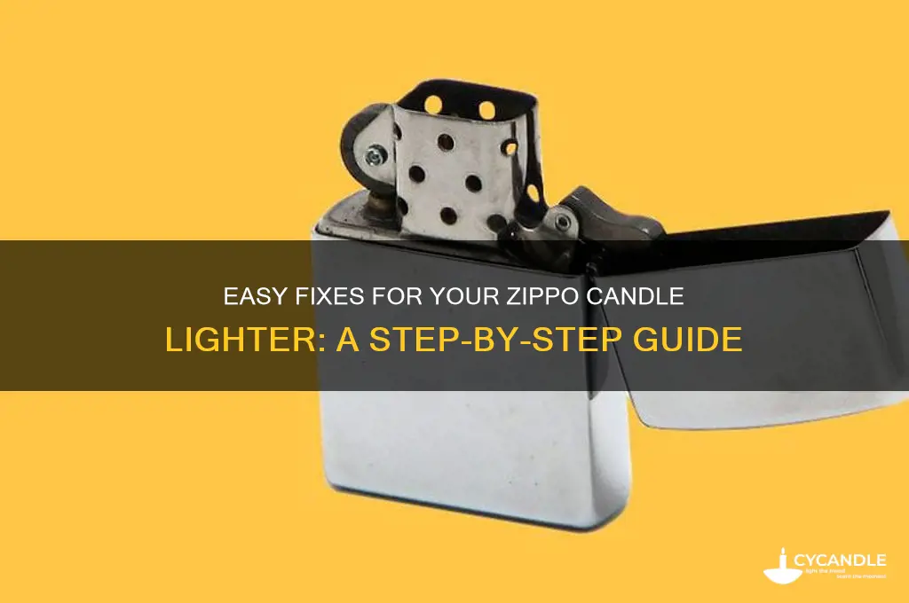 how to fix zippo candle lighter