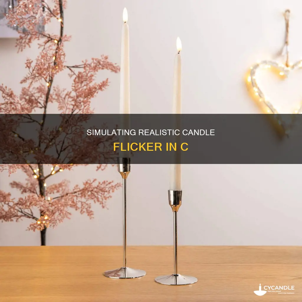 how to flame candle flicker in c