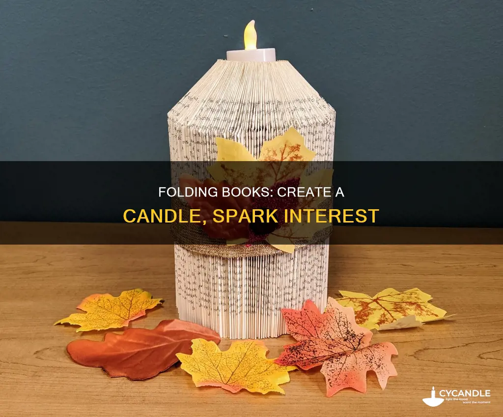 how to fold a book into a candle