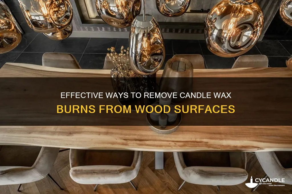 how to get a candle burn out of wood
