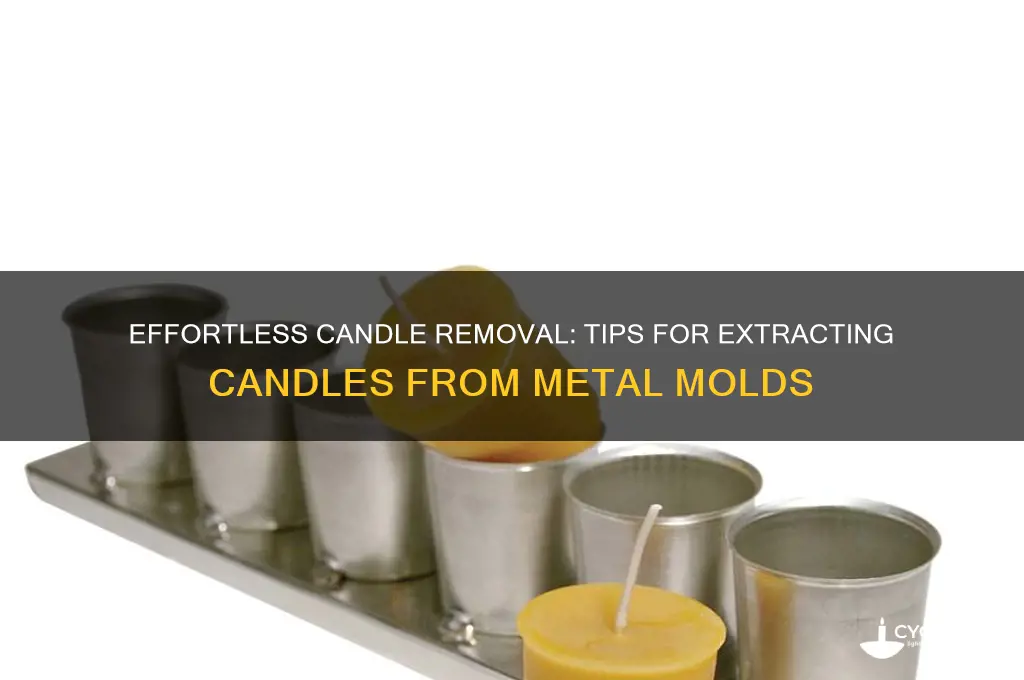 how to get a candle out of a metal mold