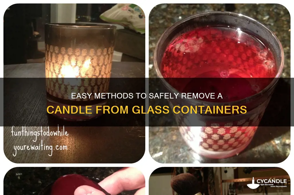 how to get a candle out of glass