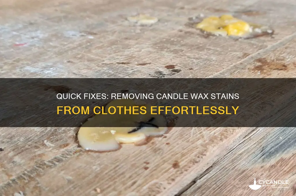how to get a candle wax stain out of clothing