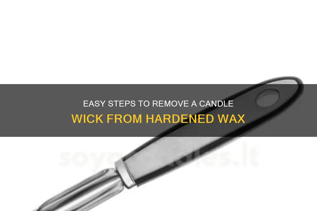 how to get a candle wick out of wax