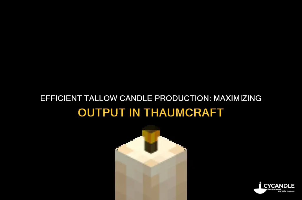 how to get a lot of tallow candles thaumcraft