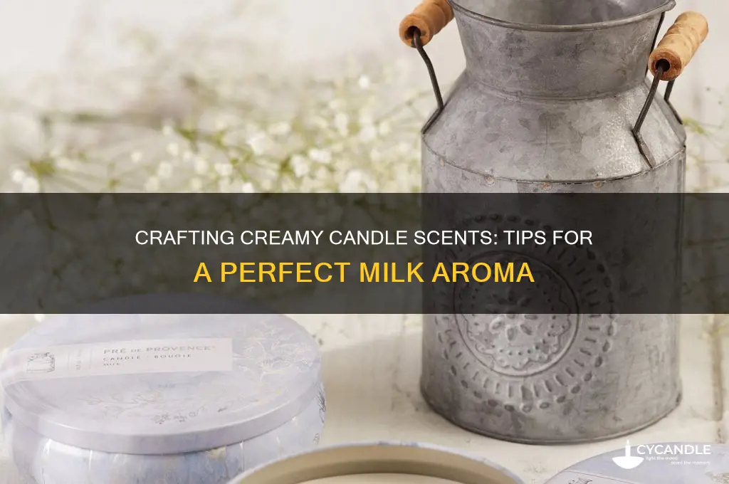 how to get a milk smell in candles