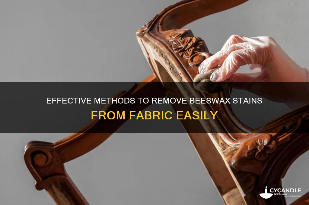 how to get beeswax out of fabric