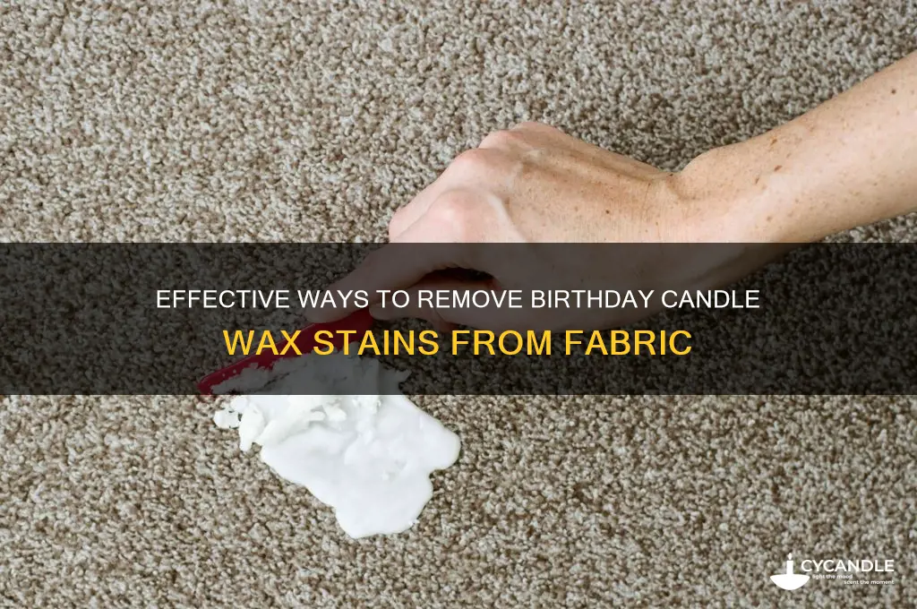 how to get birthday candle wax color out of cloth