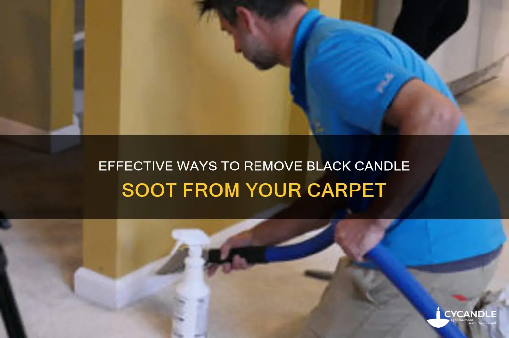 how to get black candle soot out of carpet