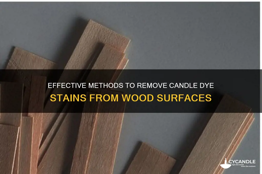 how to get candle die stain out of wood