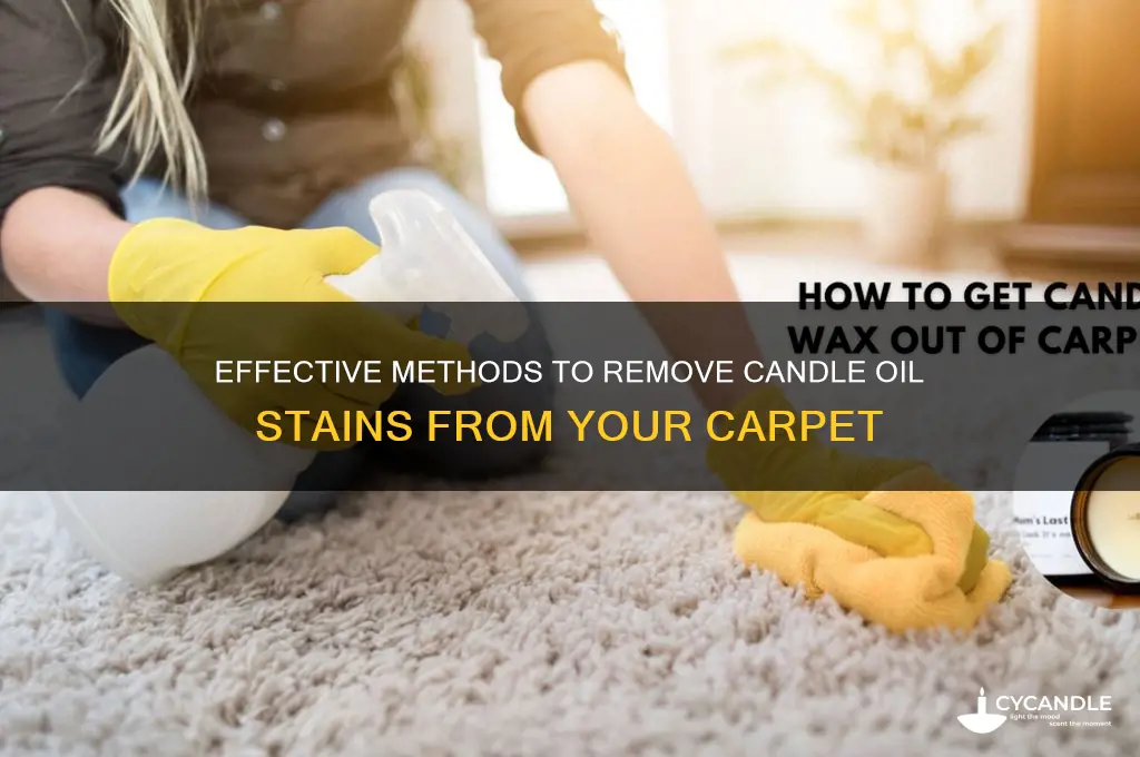 how to get candle oil out of carpet