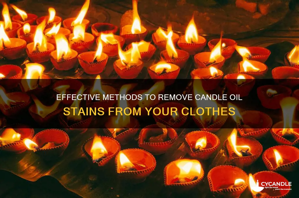 how to get candle oil out of clothes