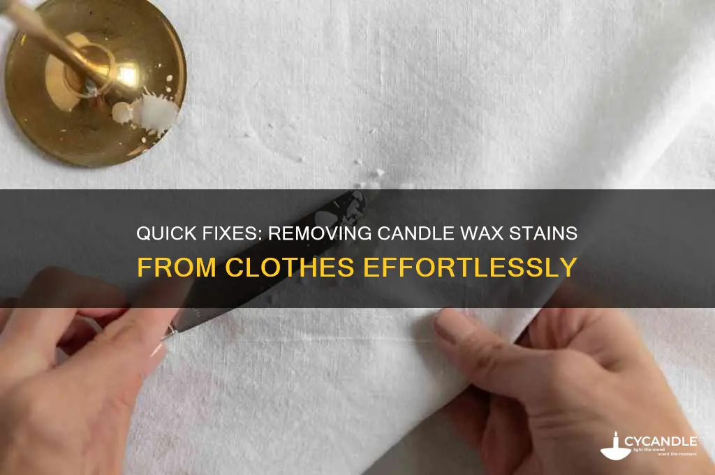 how to get candle out of clothes