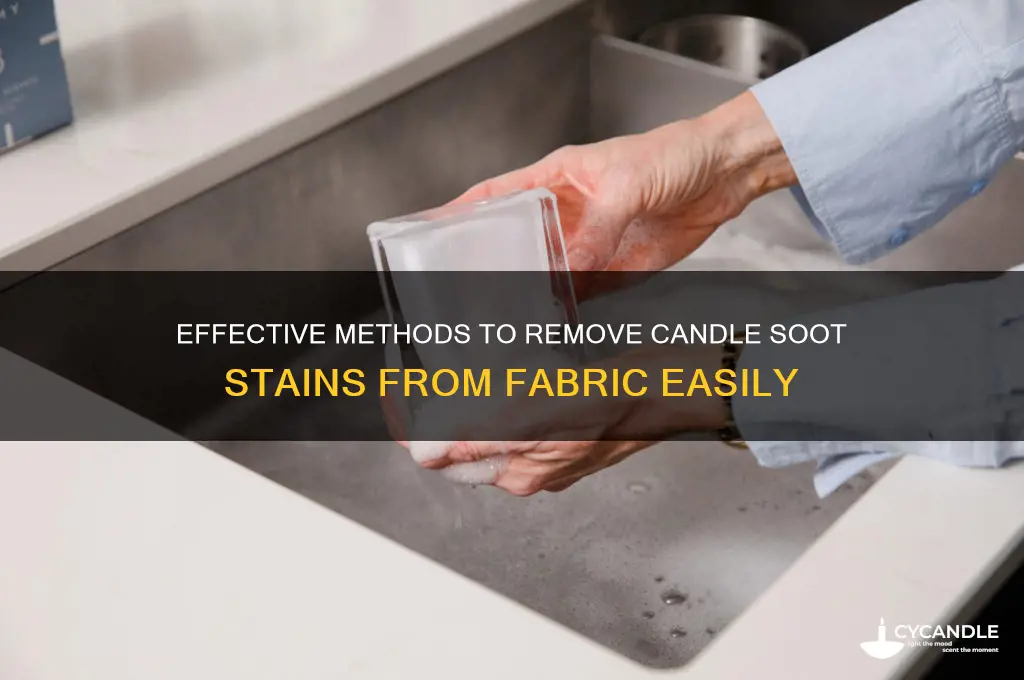 how to get candle soot off fabric
