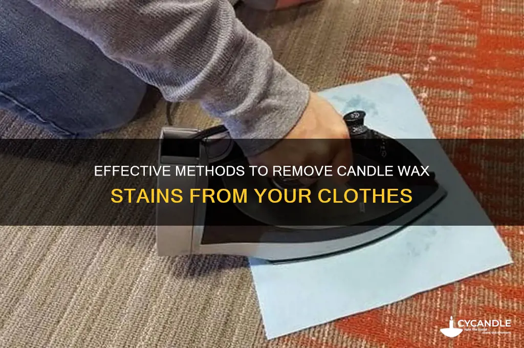 how to get candle wax from clothes