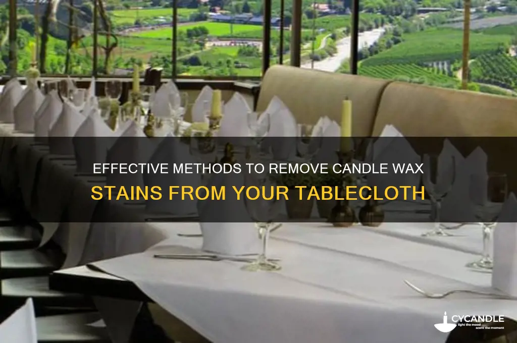 how to get candle wax from tablecloth