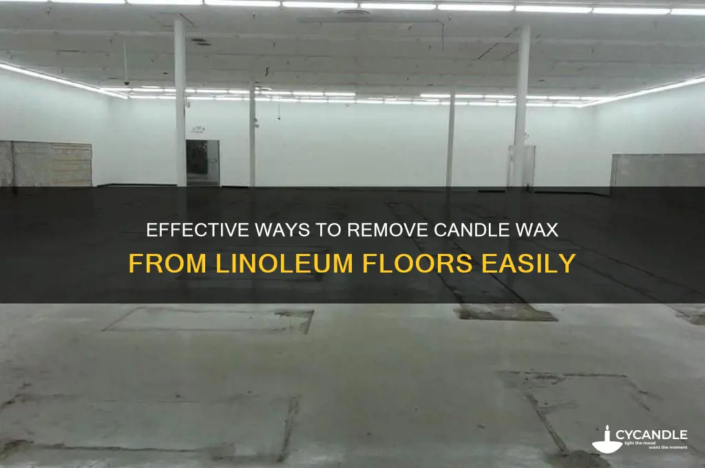 how to get candle wax off a linoleum floor