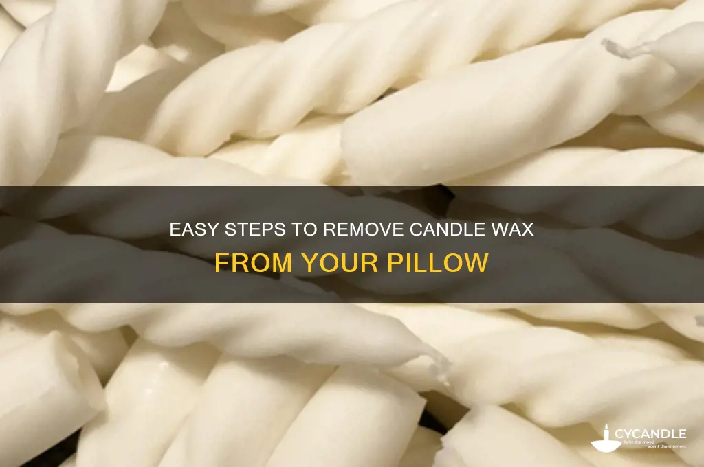 how to get candle wax off a pillow
