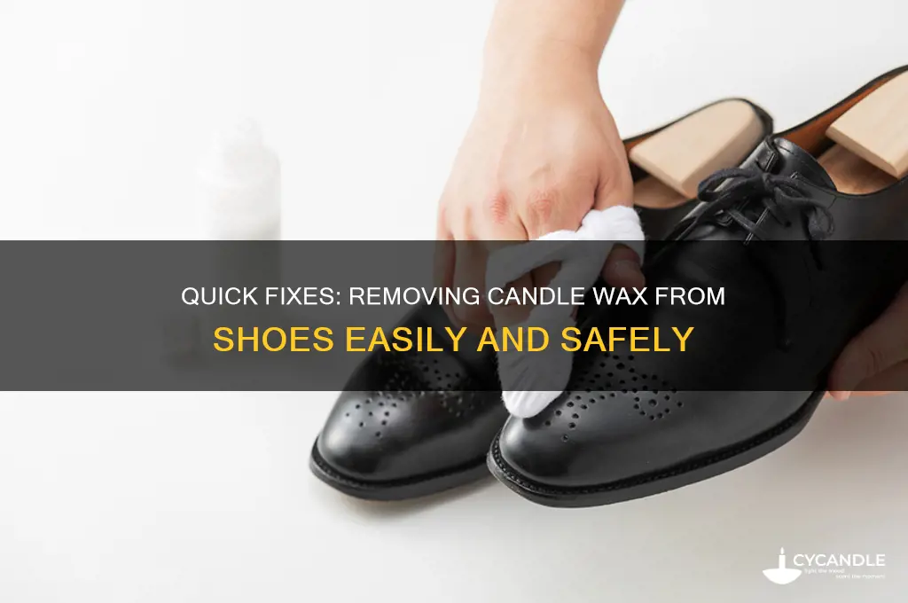 how to get candle wax off a shoe