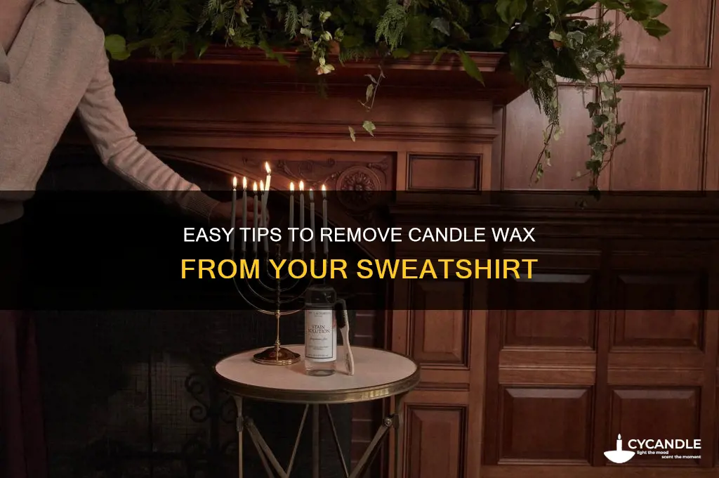 how to get candle wax off a sweatshirt