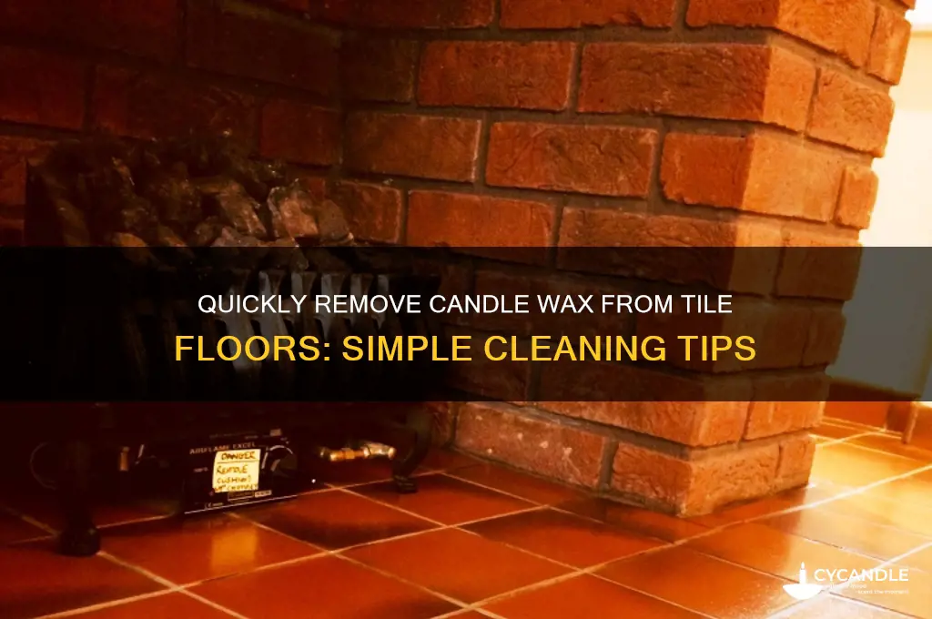how to get candle wax off a tile floor
