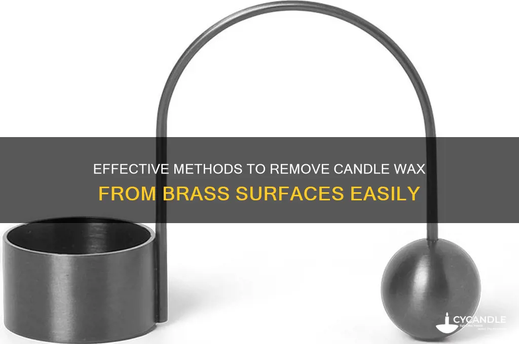 how to get candle wax off brass