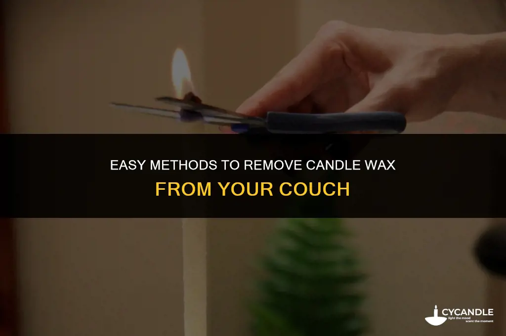 how to get candle wax off couch