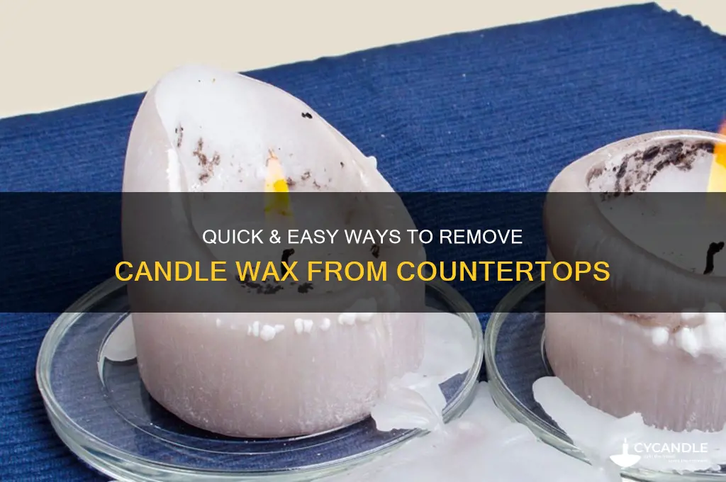 how to get candle wax off counter