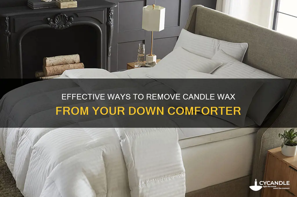 how to get candle wax off downcoforter