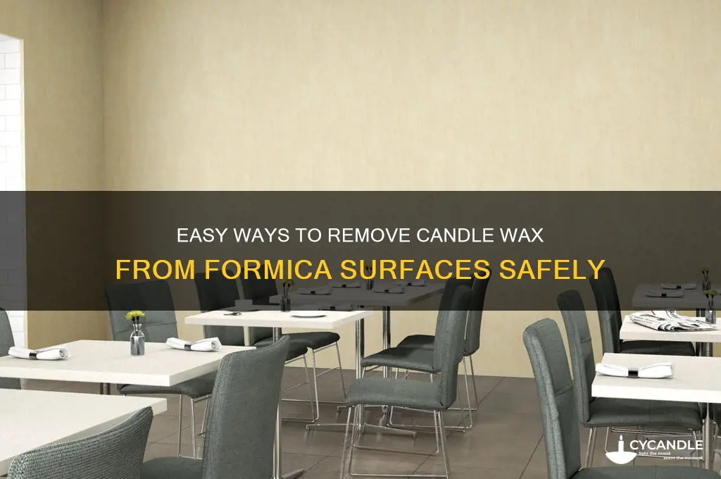 how to get candle wax off formica