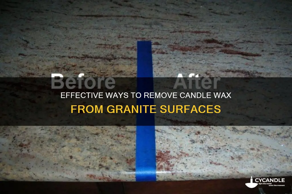 how to get candle wax off granite