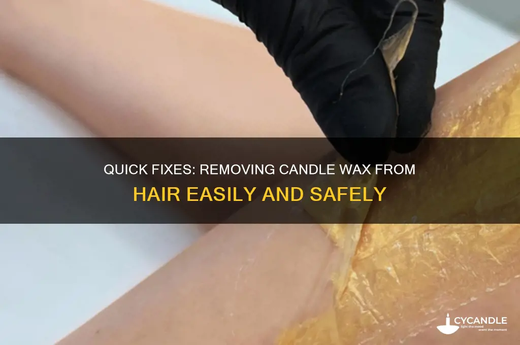how to get candle wax off hair
