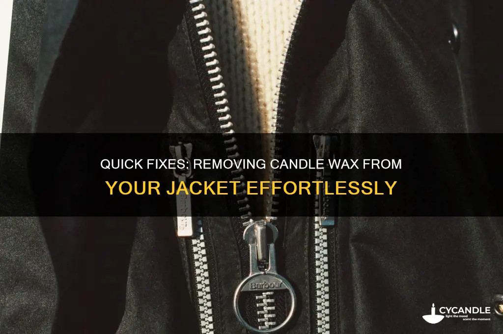 how to get candle wax off jacket