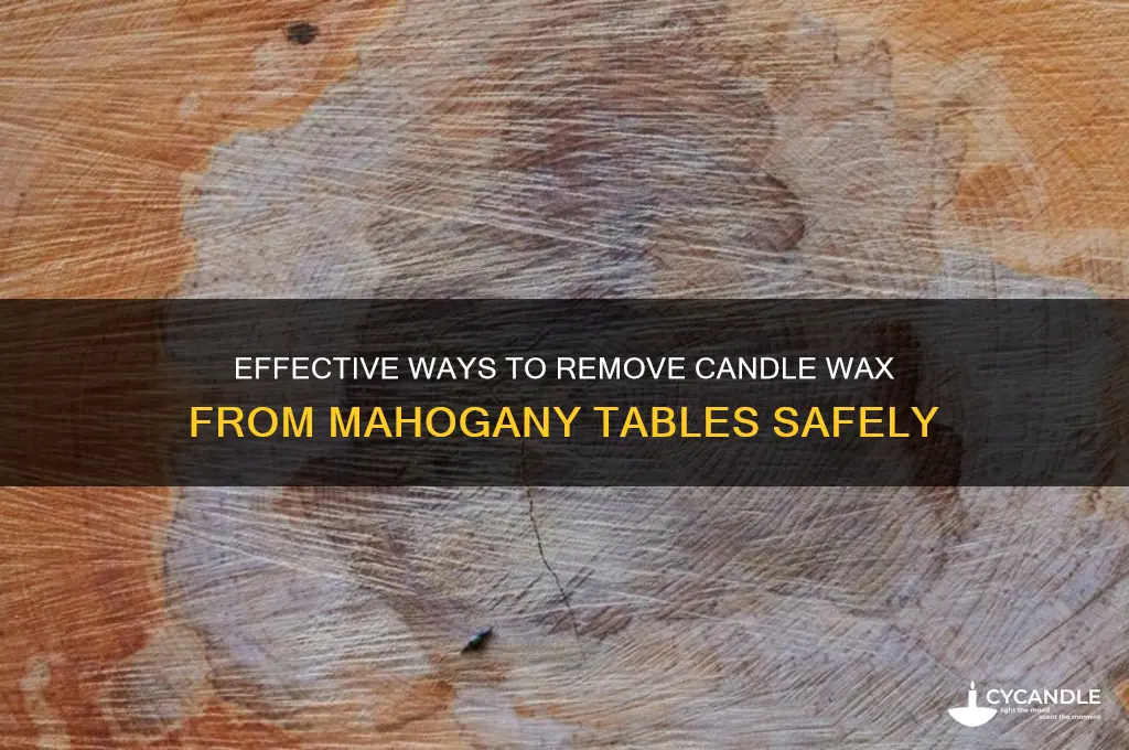 how to get candle wax off mahogany table