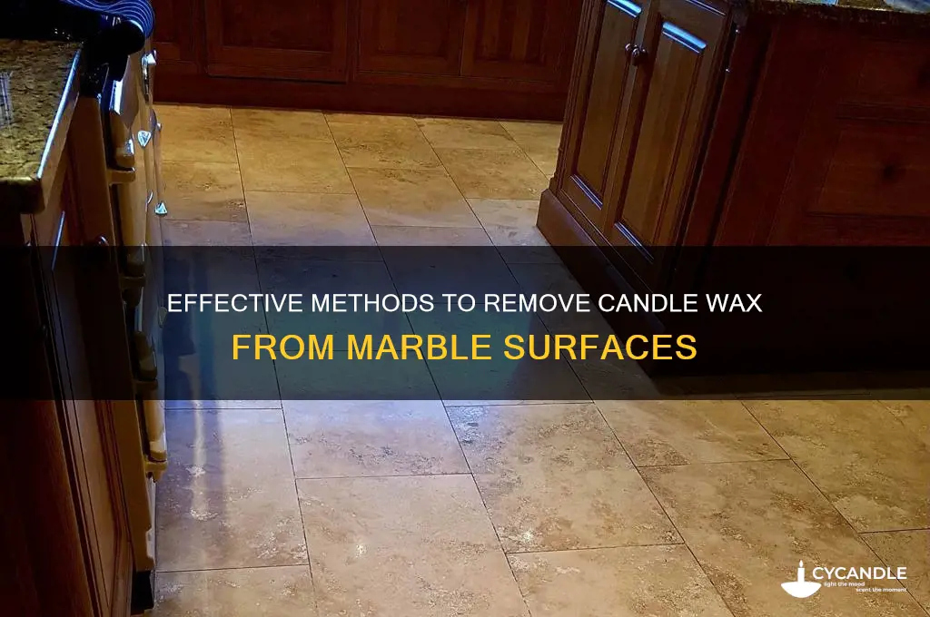 how to get candle wax off marble