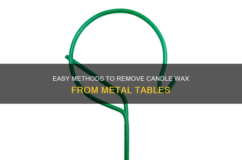 how to get candle wax off metal table