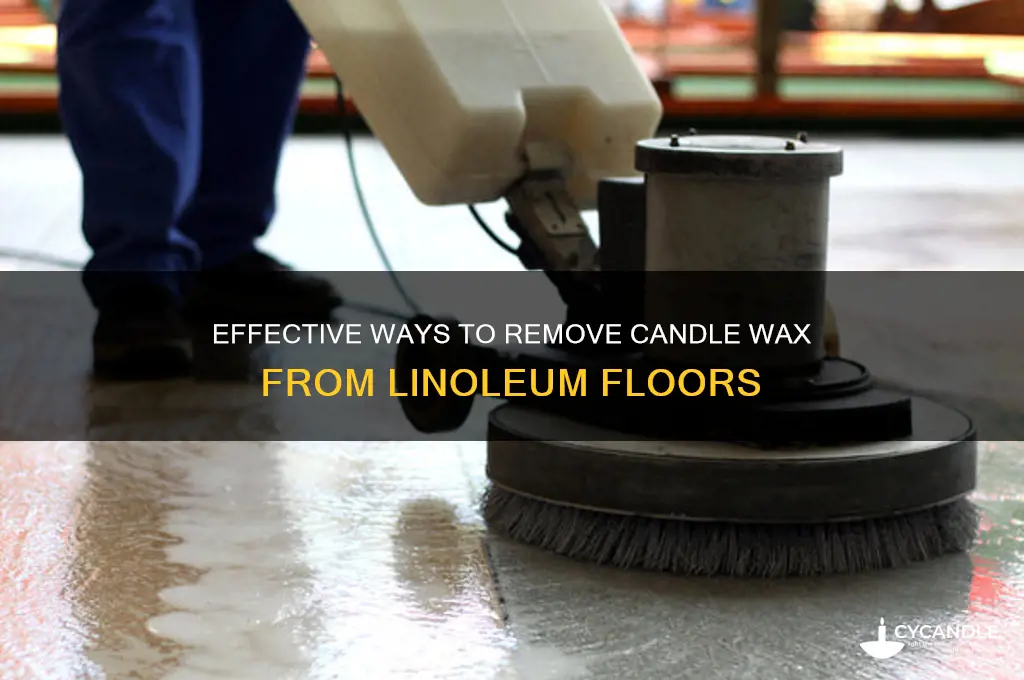 how to get candle wax off of lenolium
