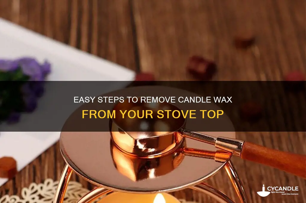 how to get candle wax off of stove top
