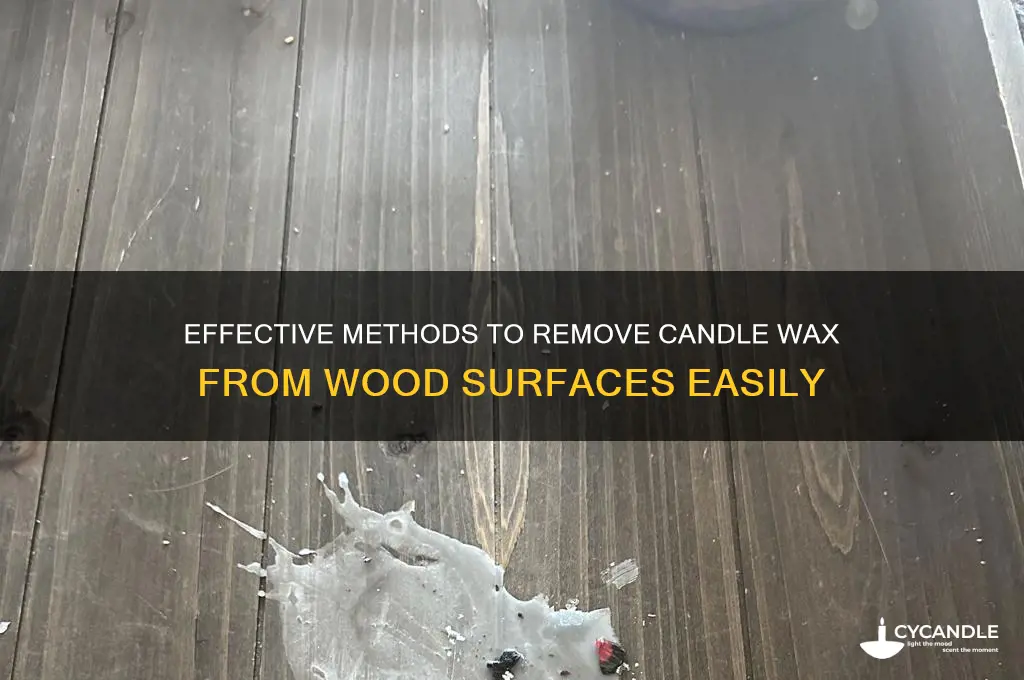 how to get candle wax off of wood